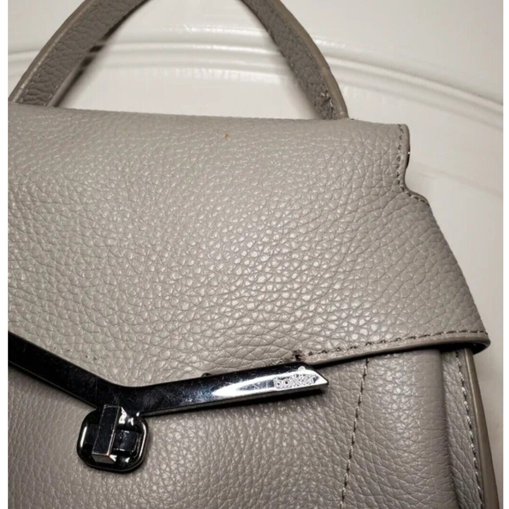 Botkier New York Valentina Grey Pebbled Leather Convertible Backpack Bag - Picture 7 of 12